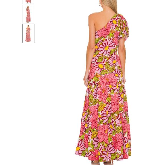 SWF One Shoulder Puff Sleeve Maxi Dress - Size: XS - Picture 4 of 8